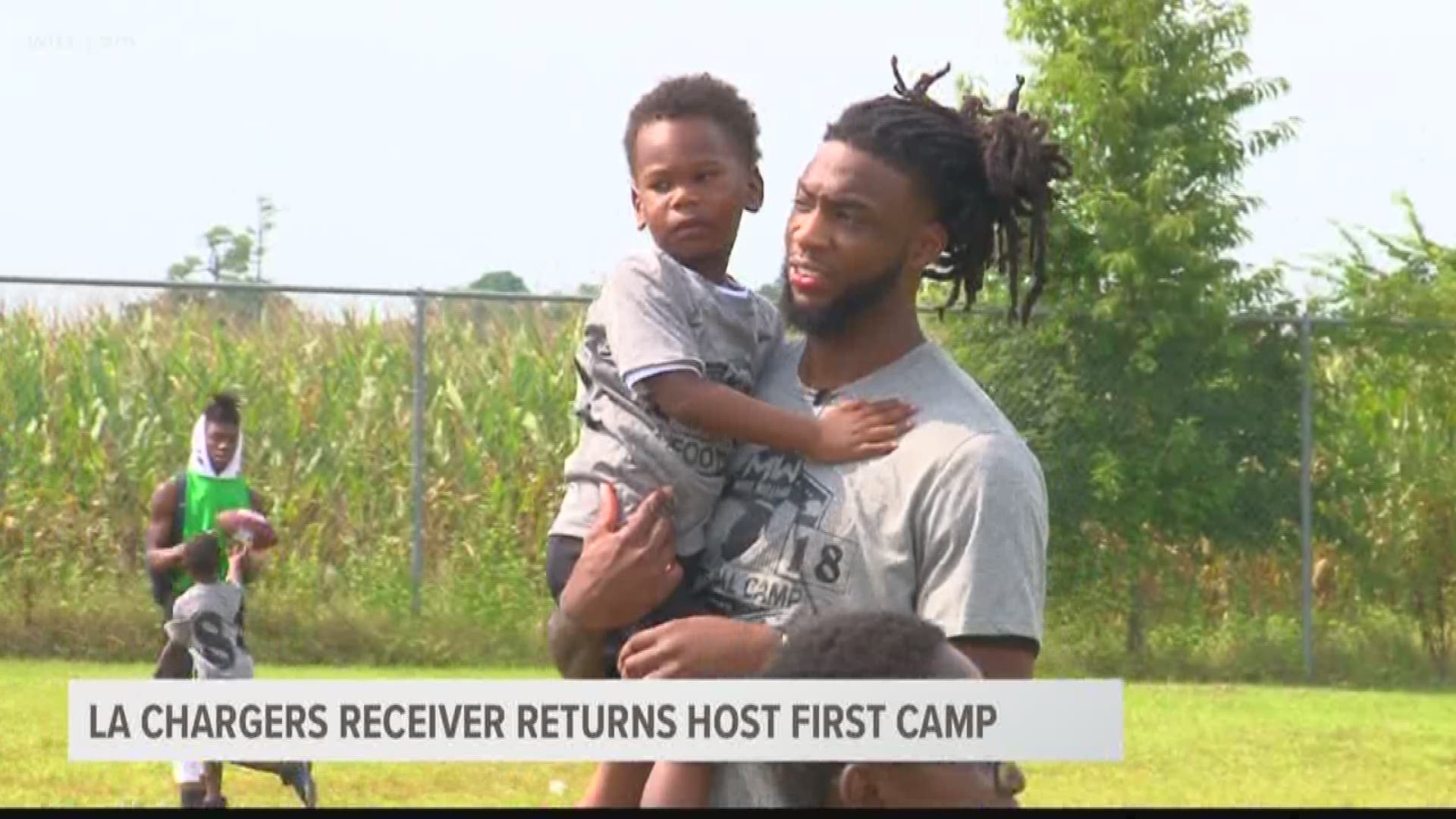 LA Chargers wide receiver Mike Williams came back to his alma mater, Lake Marion High School, to give back to the community that helped make him a Clemson standout and first round NFL draft pick. His youth football camp also has some ties to the Gamecocks