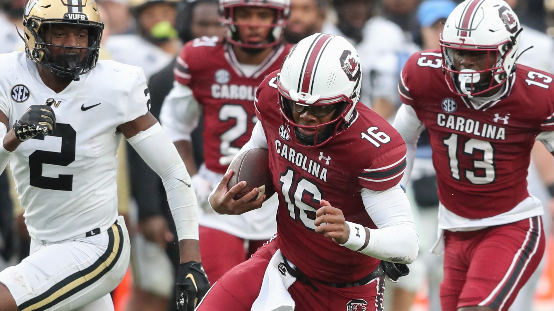 South Carolina offensive coordinator Dowell Loggains spoke this week about true freshman quarterback Dowell Loggains who scored his first rushing TD against Vandy.