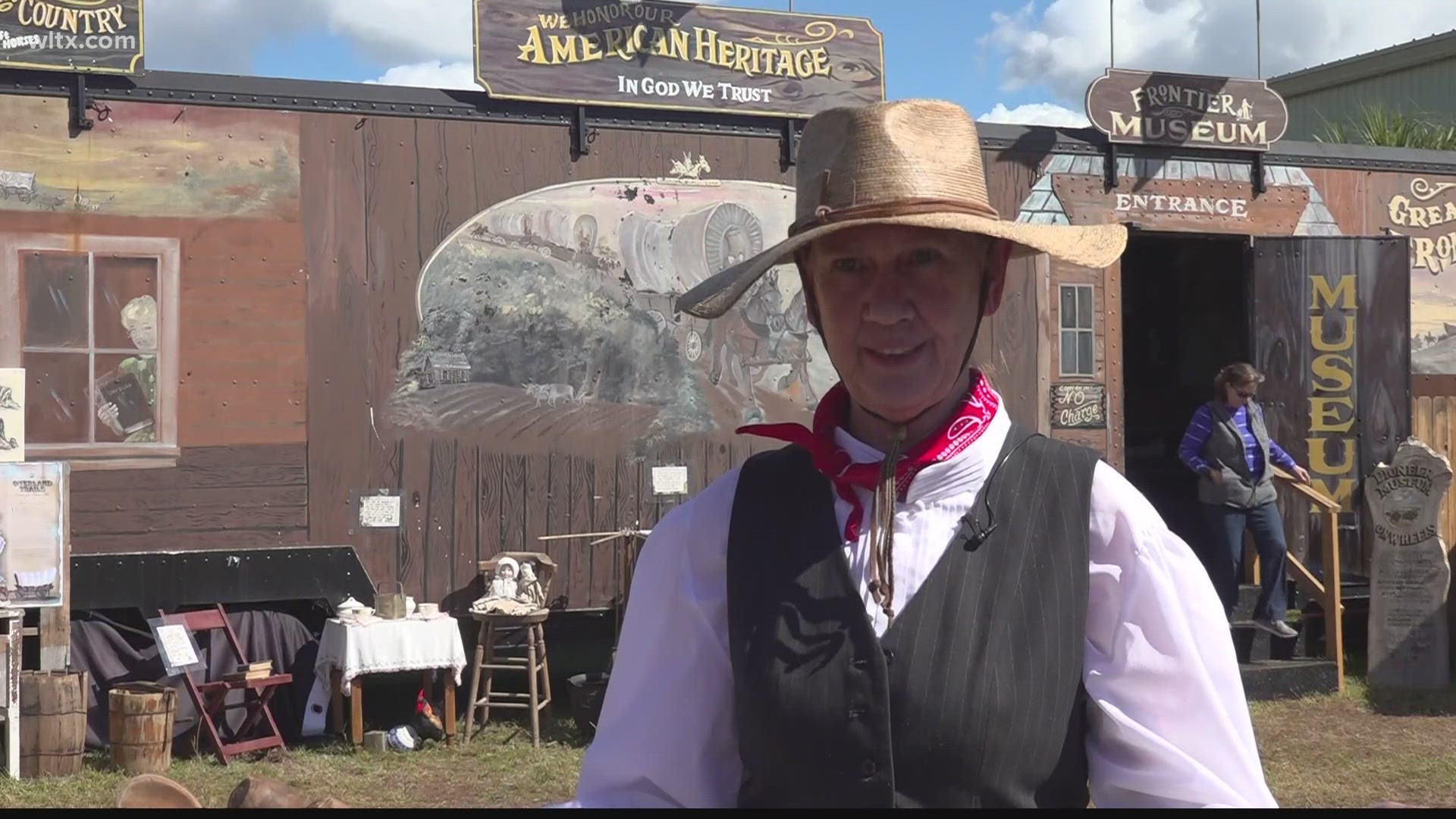 Heritage Village is over by the north gate at the Hampton Plaza by the Ruff Building, where fairgoers can see live demonstrations of life from the 1800s.