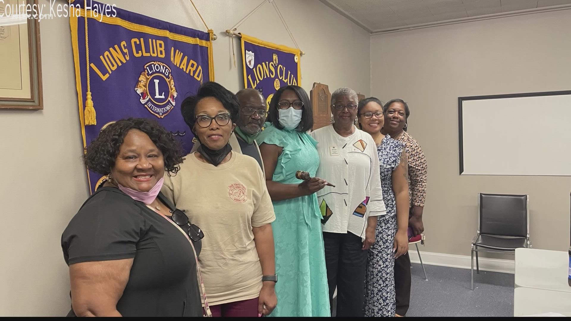 The Camden Lions Club has named their first female president, Kesha Hayes, who plans to lead the charge in taking care of those in need.