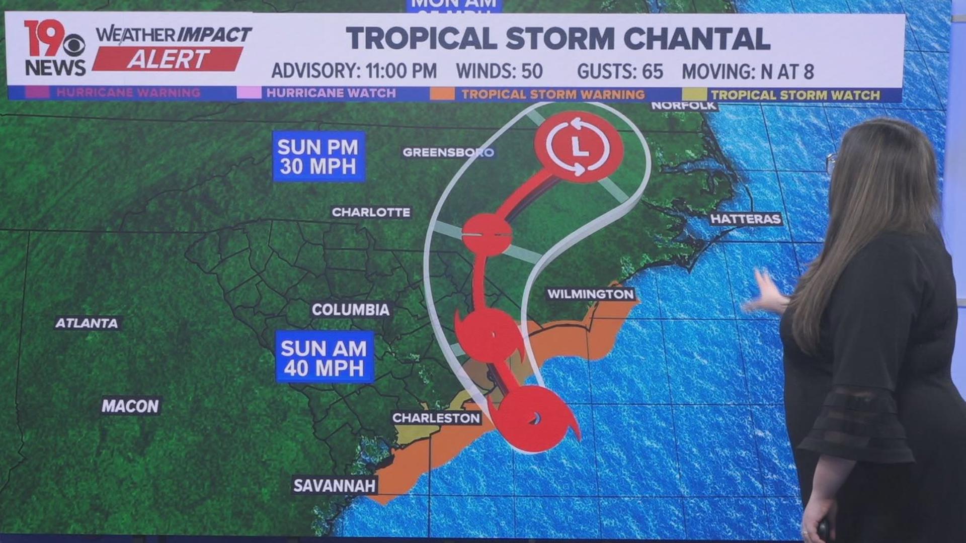 Tropical Storm Chantal set to make landfall in South Carolina soon ...