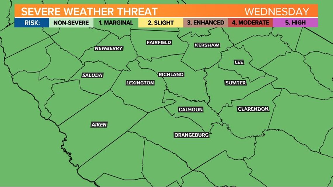 Scattered showers and storms possible today | wltx.com