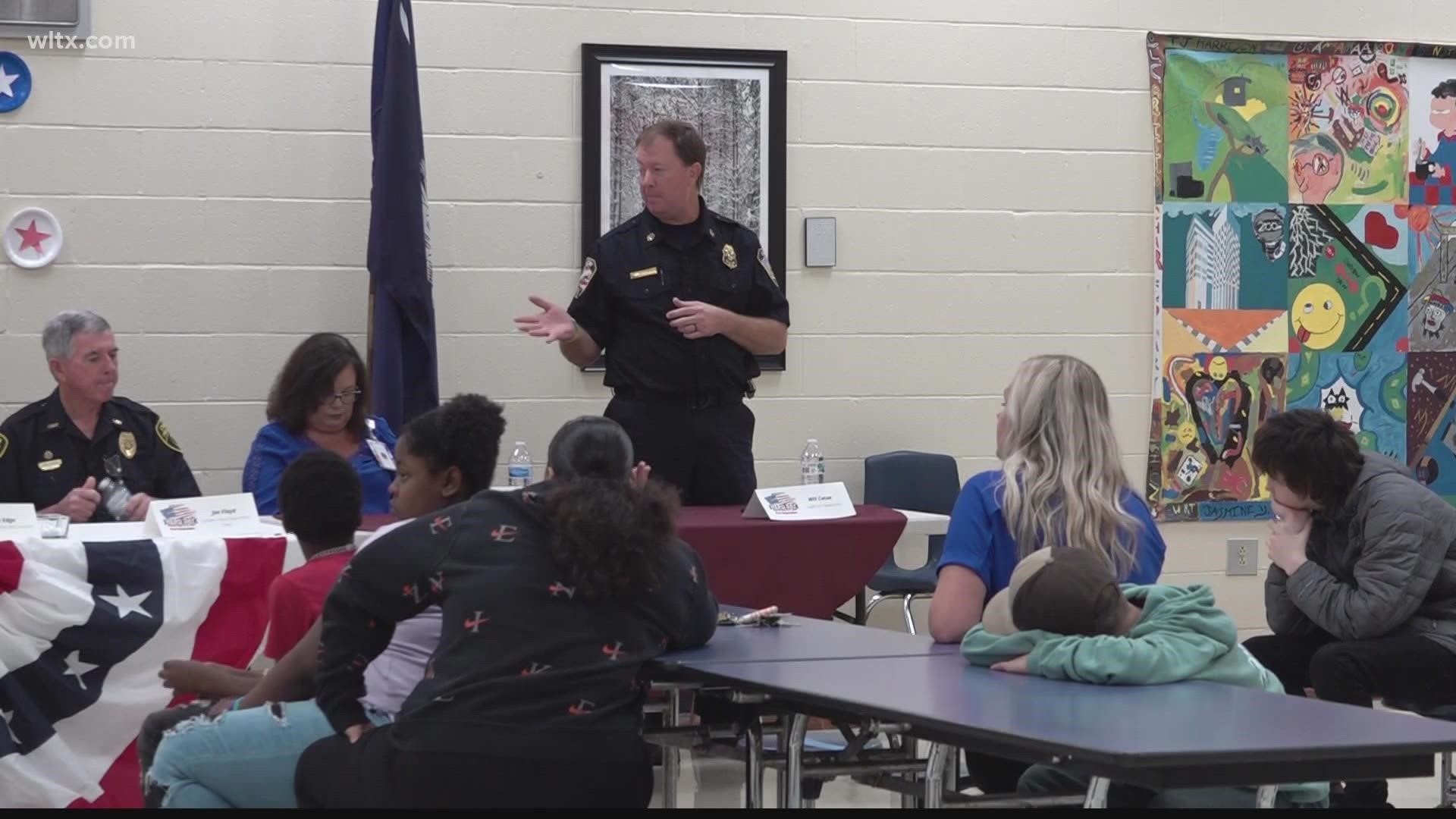 Schools today in Kershaw county honored first responders and volunteers .