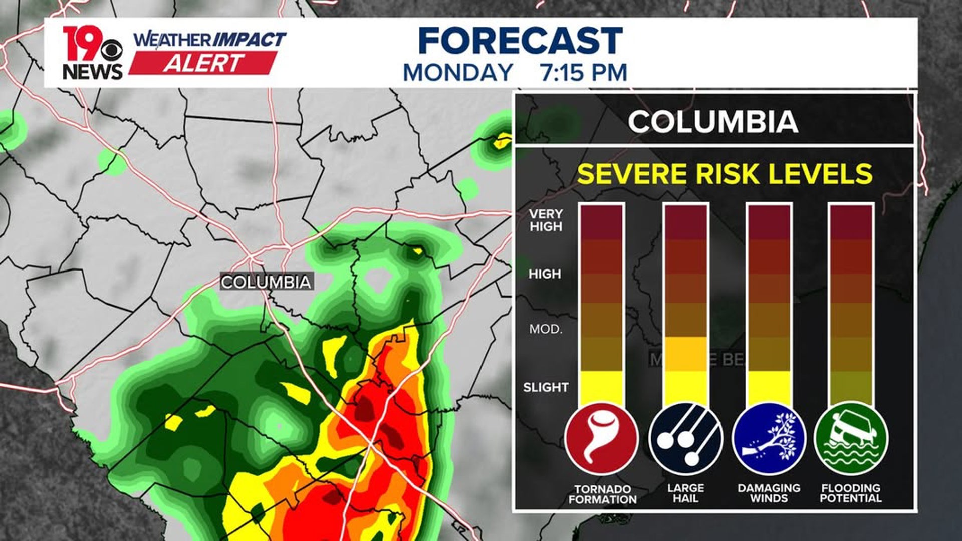 Severe storms, tornadoes possible in South Carolina Monday | wltx.com