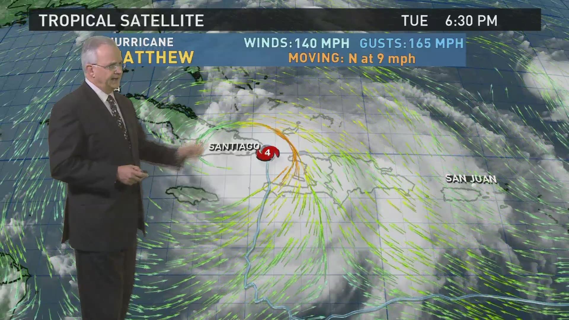 Jim Gandy's latest weather forecast on Hurricane Matthew, delivered on October 4.