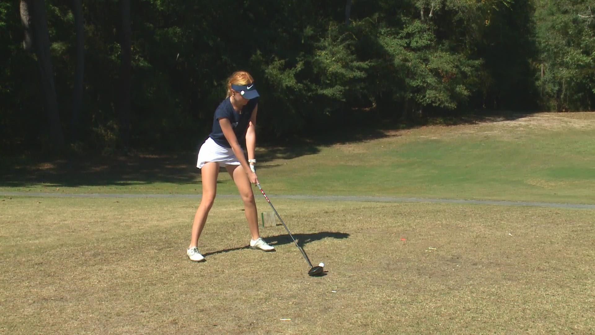 Video from the Class 5A girls state golf championship at the Country Club of South Carolina. Chapin's Emily Baker, a Winthrop commit, and Blythewood's Ella Stalvey.