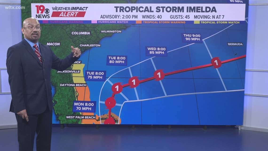 Newly-formed Tropical Storm Imelda expected to turn away from South ...