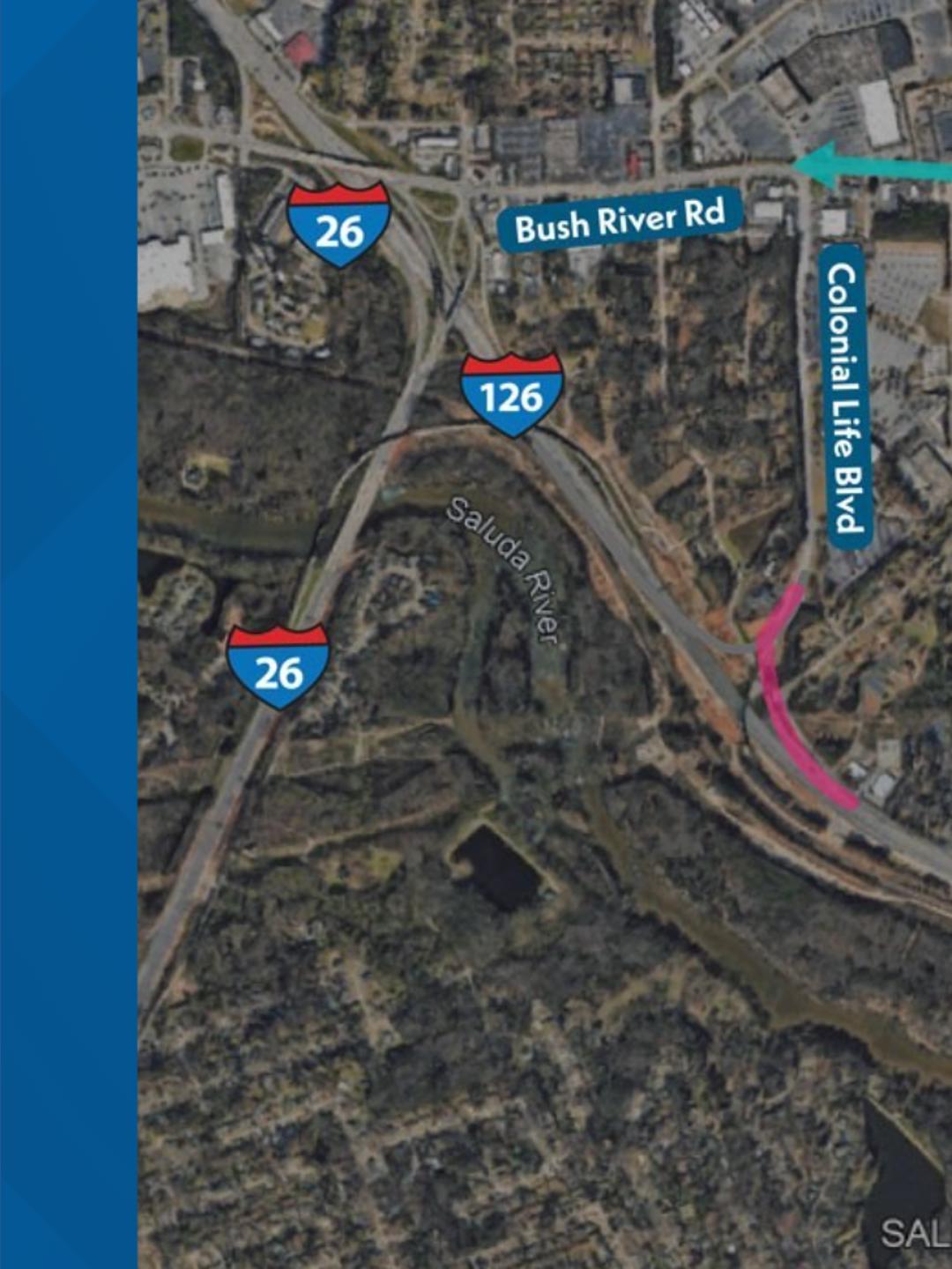 I-126 exit ramp closure extended due to construction delays | wltx.com