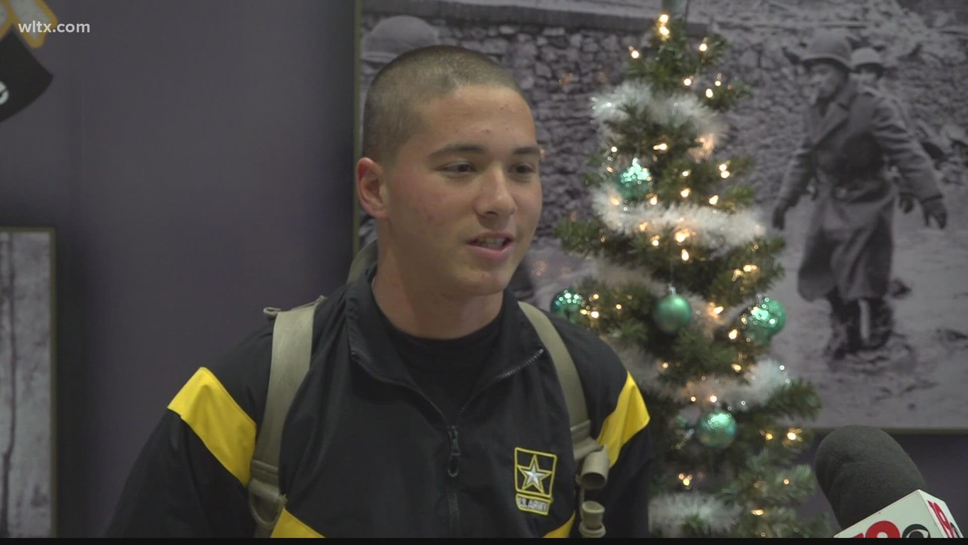 This year, 34 soldiers have been paired with a local family to celebrate Christmas Day festivities.