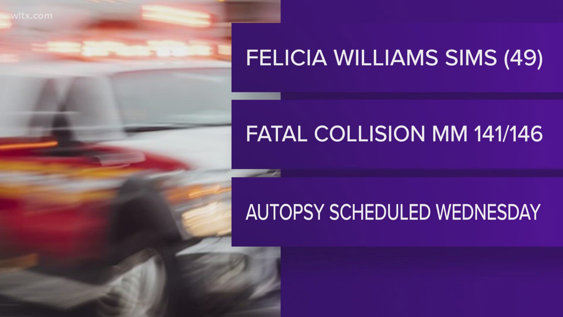 Florence County woman killed in single-vehicle crash on I-95 in Sumter ...