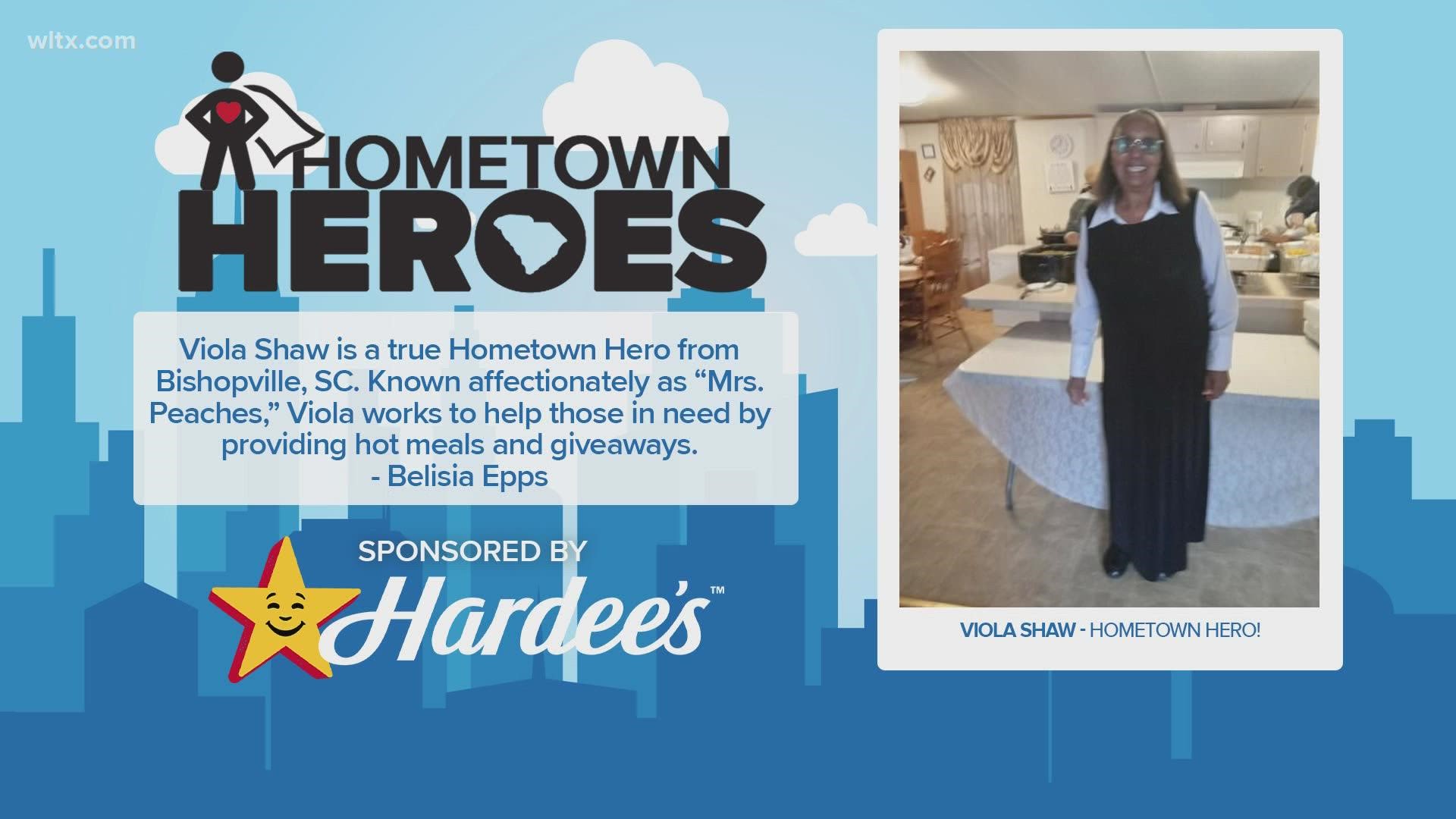 Viola leaves her impact on residents in the Bishopville community by hosting free hot meals as well as giveaways.
