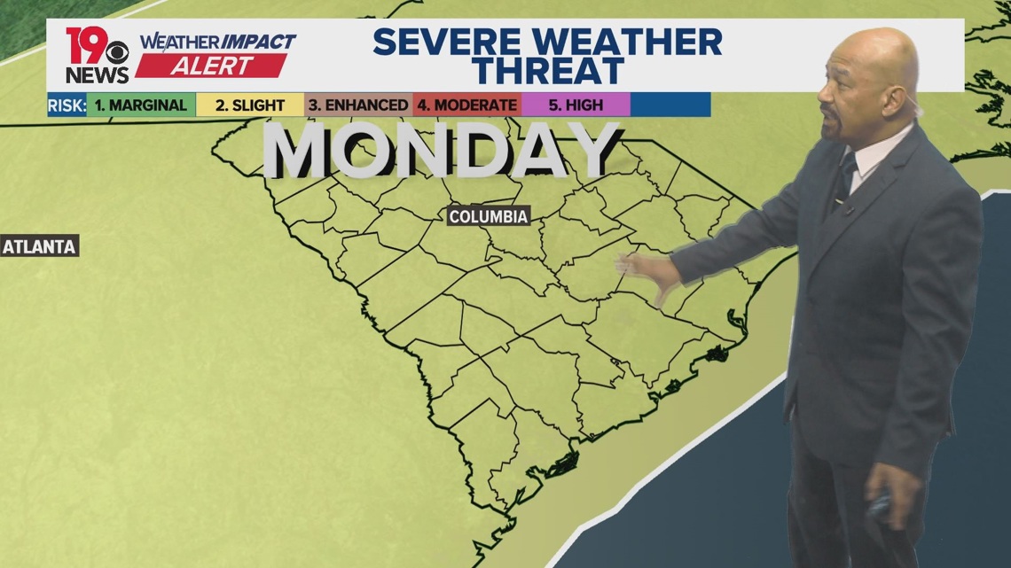 Strong to severe storms possible in SC over the next few days | wltx.com