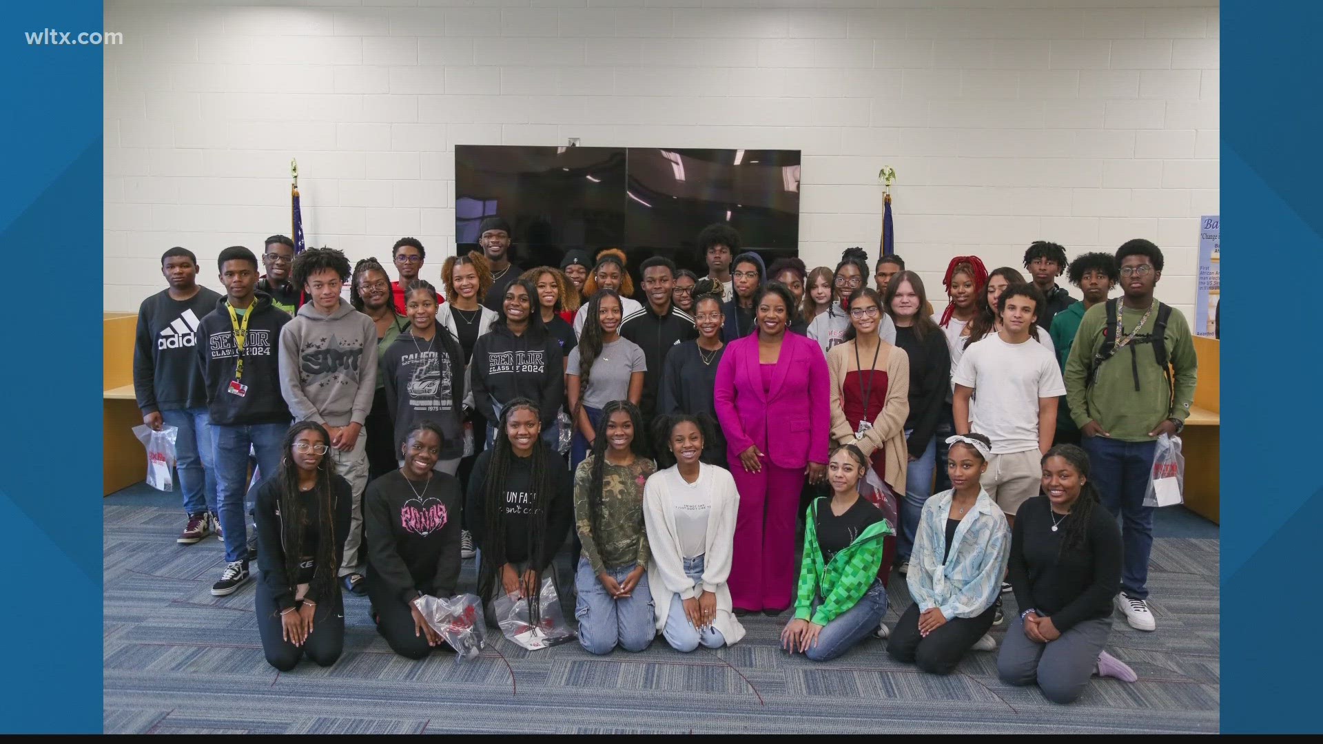 WLTX's Darci Strickland spoke to a group of Westwood High School students about careers in journalism