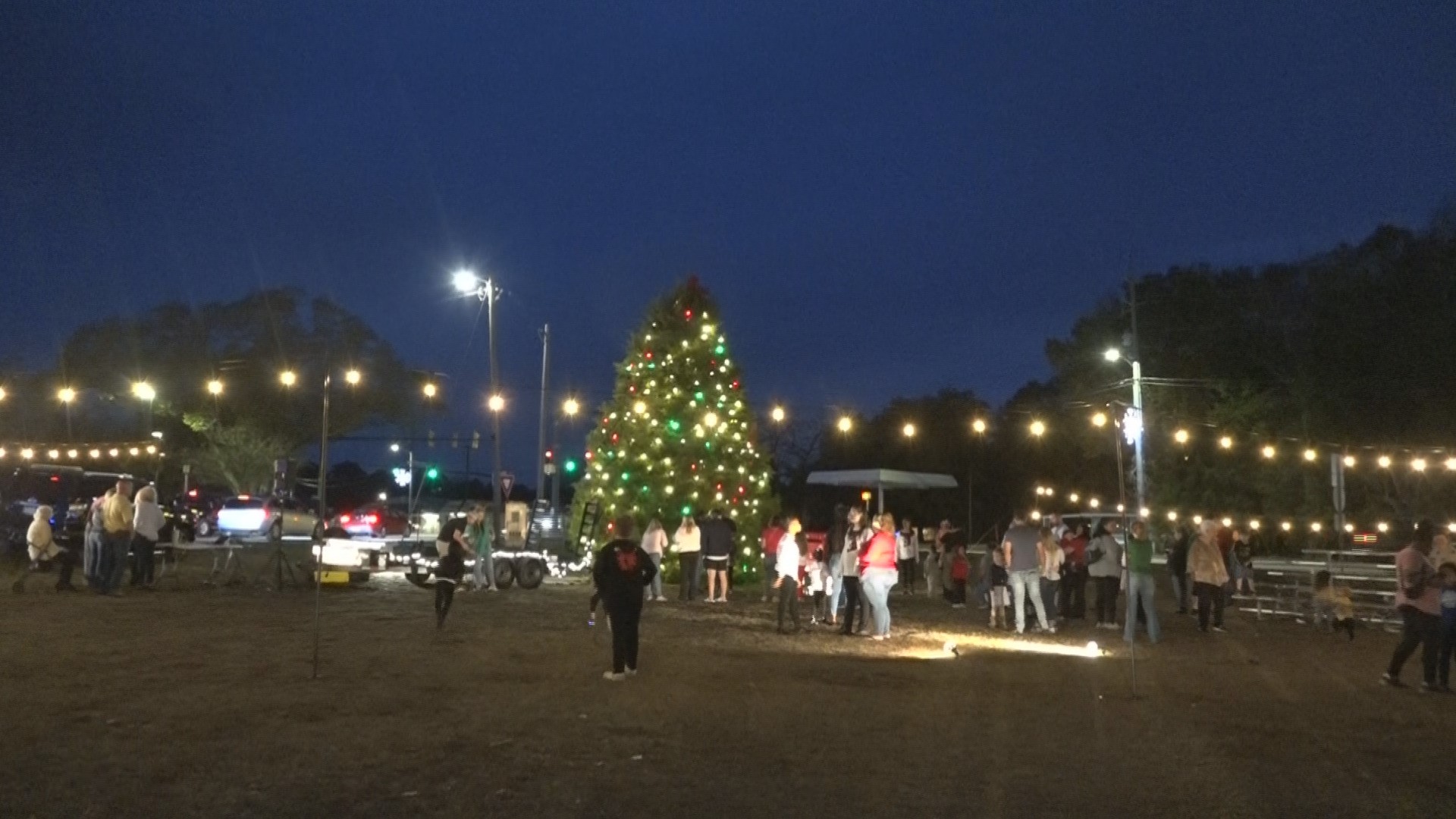 South Congaree, SC lights up the night with Christmas tree