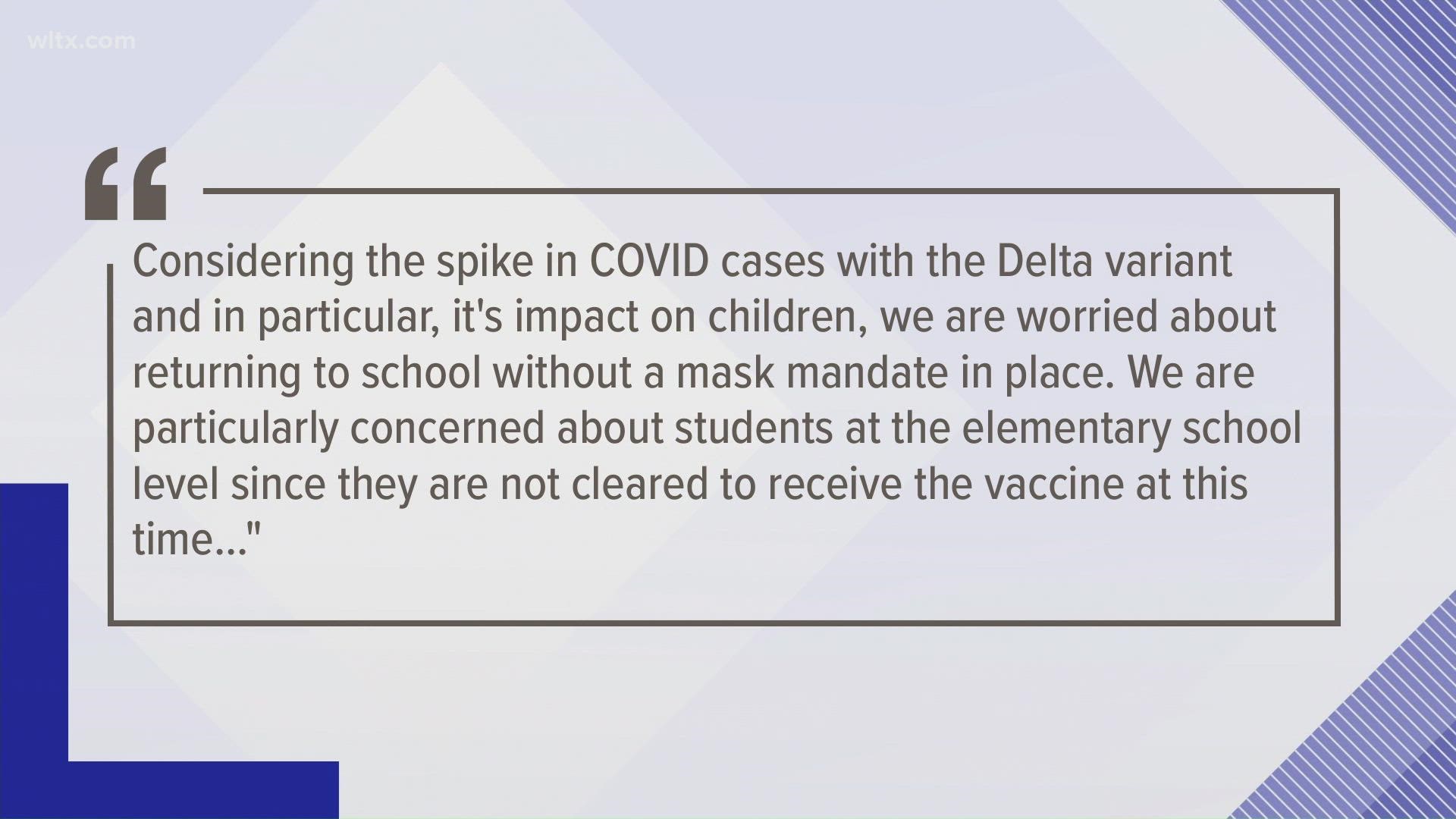 A South Carolina teacher advocacy group is praising Columbia's decision to pass a mask mandate in schools in the city.