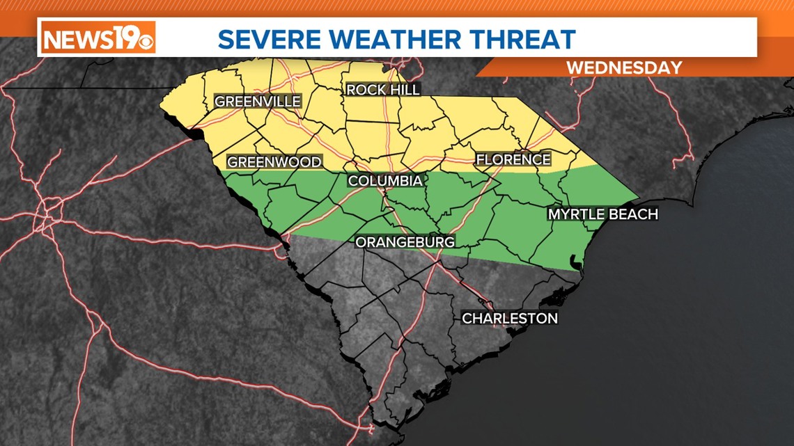 Severe Weather Possible for South Carolina Today, Thursday | wltx.com