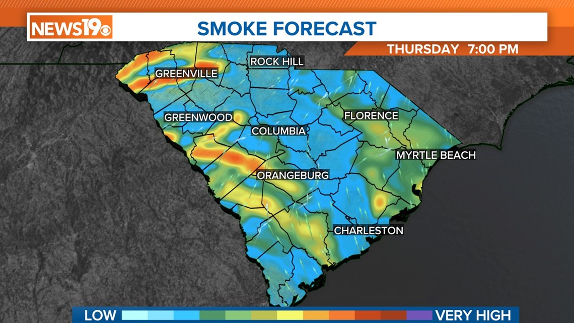 Very warm, hazy South Carolina Thursday weather