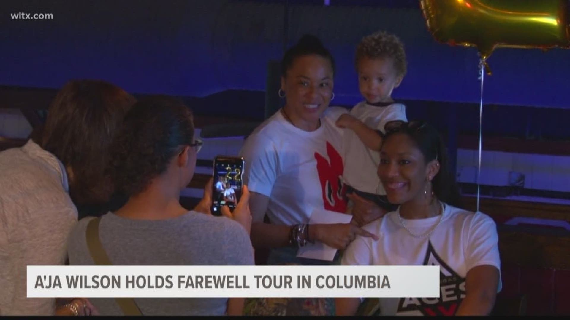 The number one pick in the WNBA draft came back home before heading to Las Vegas for a farewell tour. Gamecock Nation was able to see their star one more time.