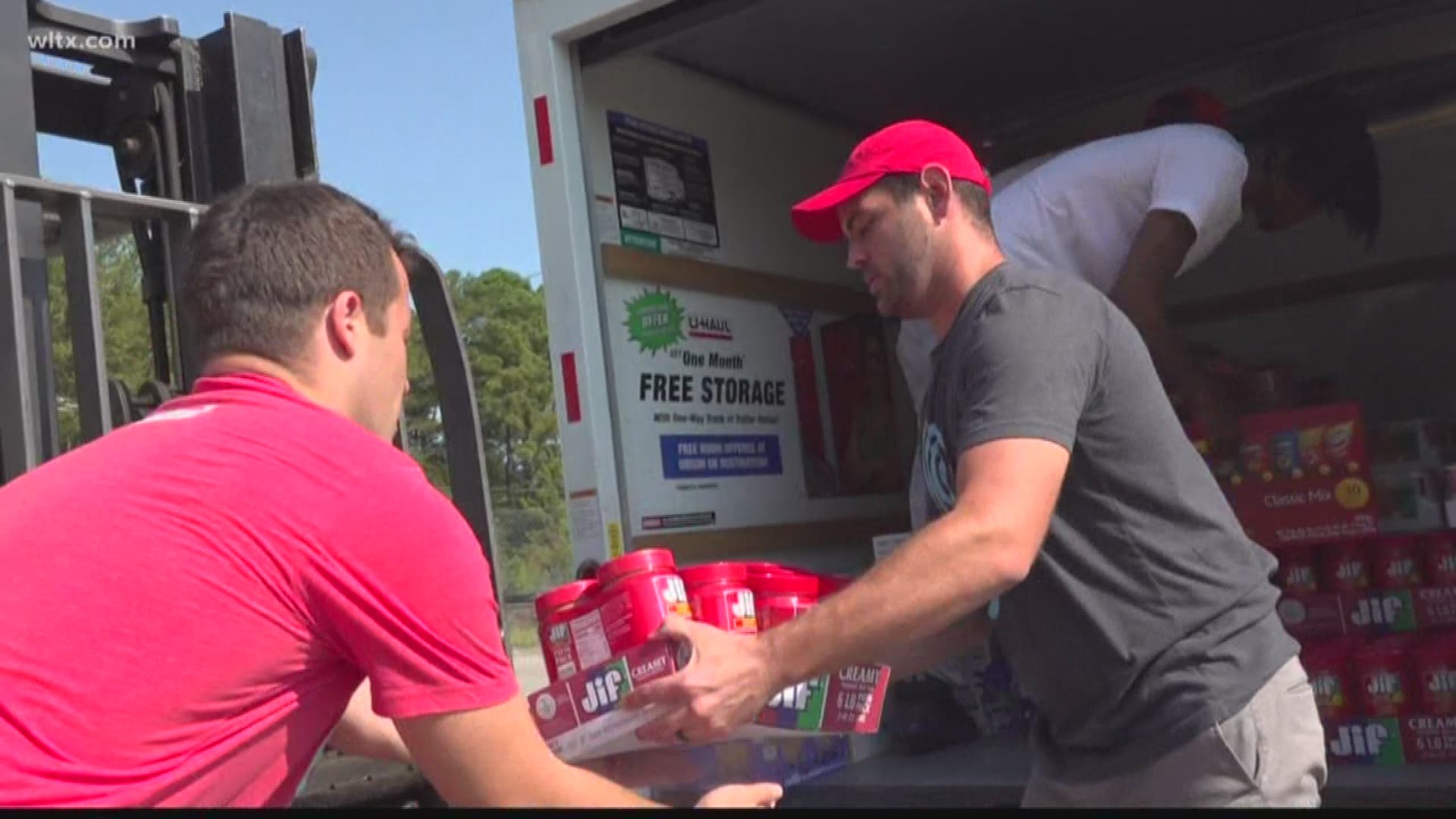 Nebraska business leaders flew into South Carolina today to personally donate disaster relief items to the Harvest Hope Food Bank.
