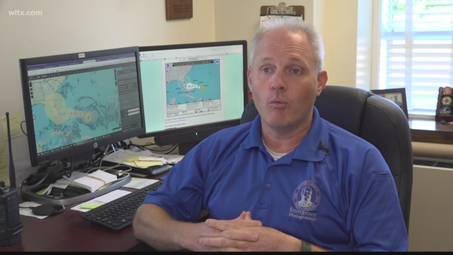 Emergency services in Sumter prepare for the potential impacts of Hurricane Dorian.