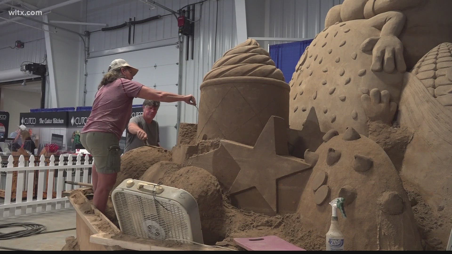 Greg and Brandi Glenn have been sculpting sand for decades. This year marks their 28th year traveling from California to the South Carolina State Fair.