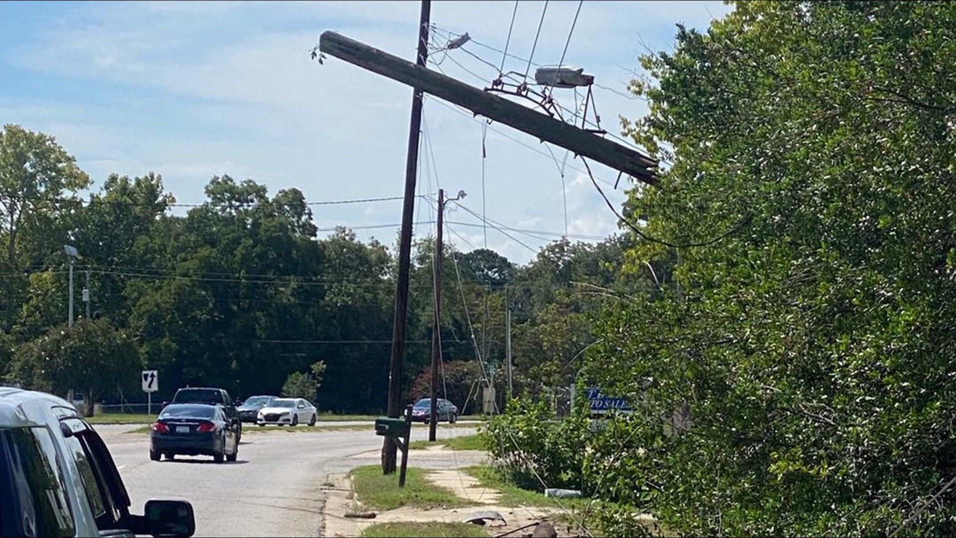 Sumter, South Carolina power outage due to accident