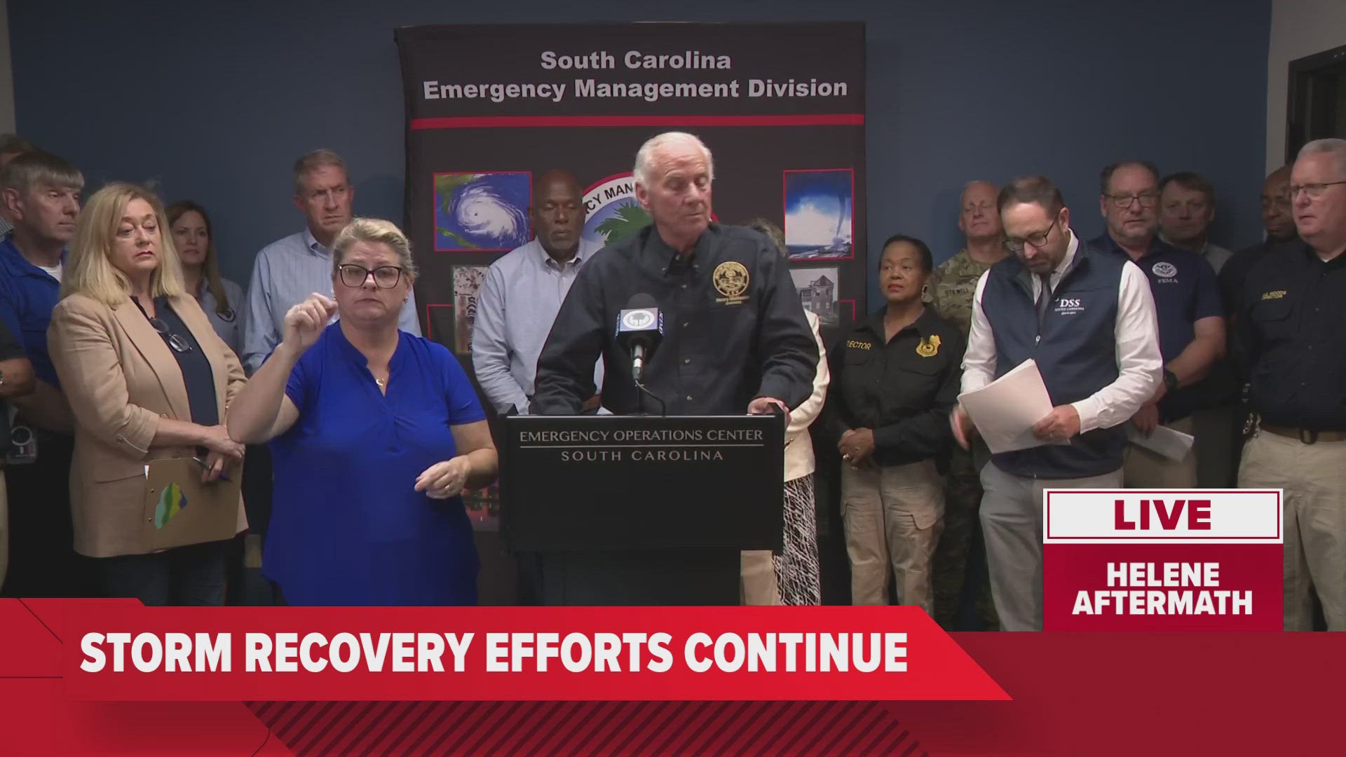 State officials said 41 people have died an over 1,000 homes have been damage in South Carolina from Tropical Strom Helene.