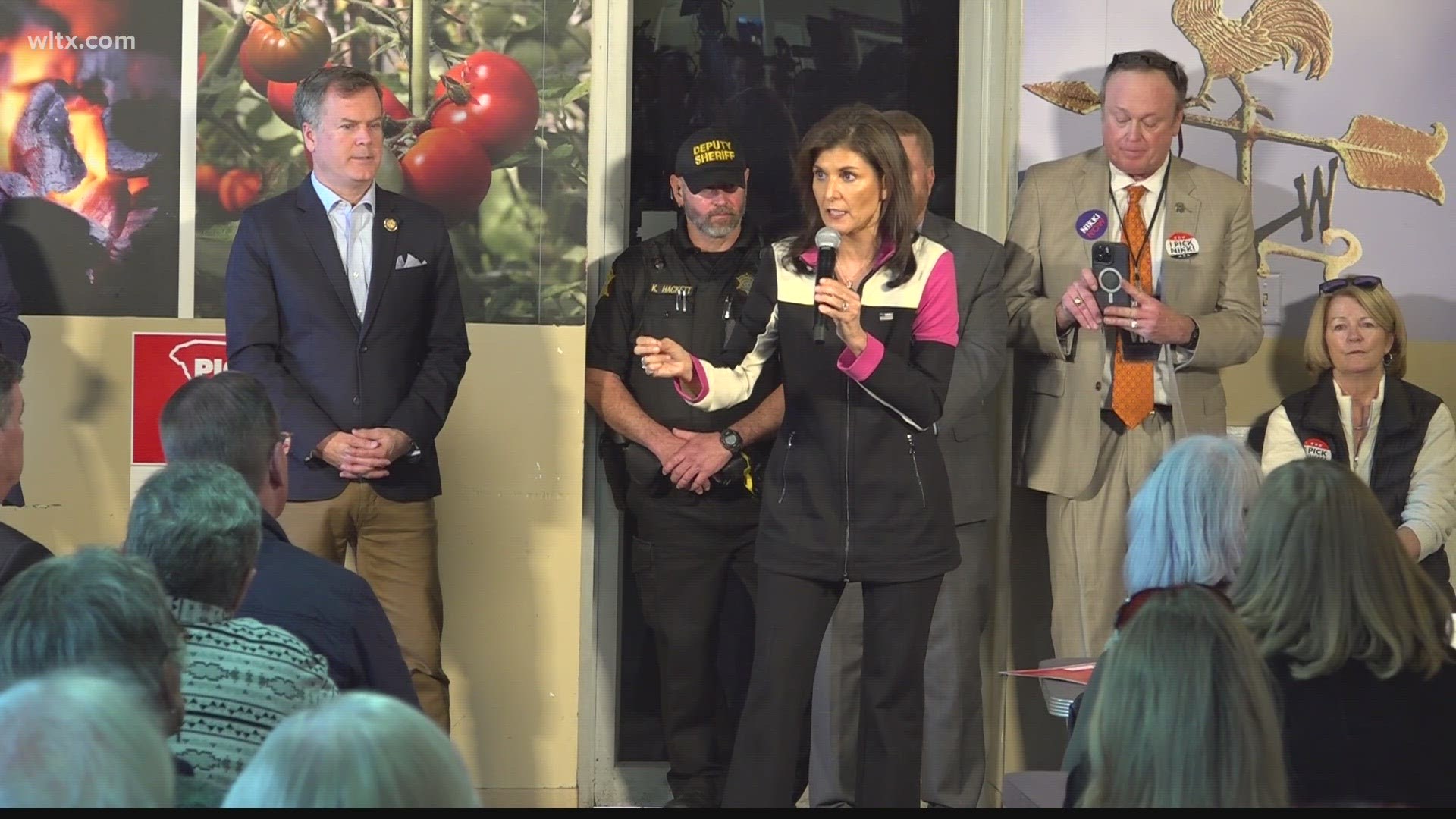 Haley made a stop in Columbia as she was campaigning across the state in advance of the Republican primary.