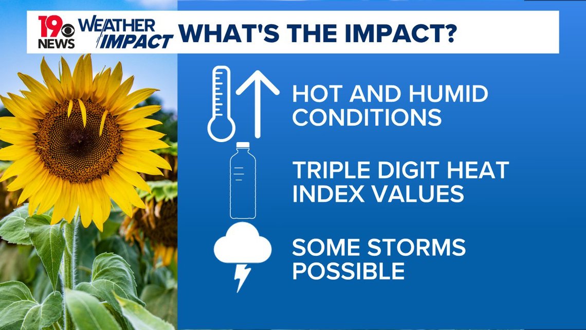 Weather impact: Seasonably hot and humid weather returns to South Carolina