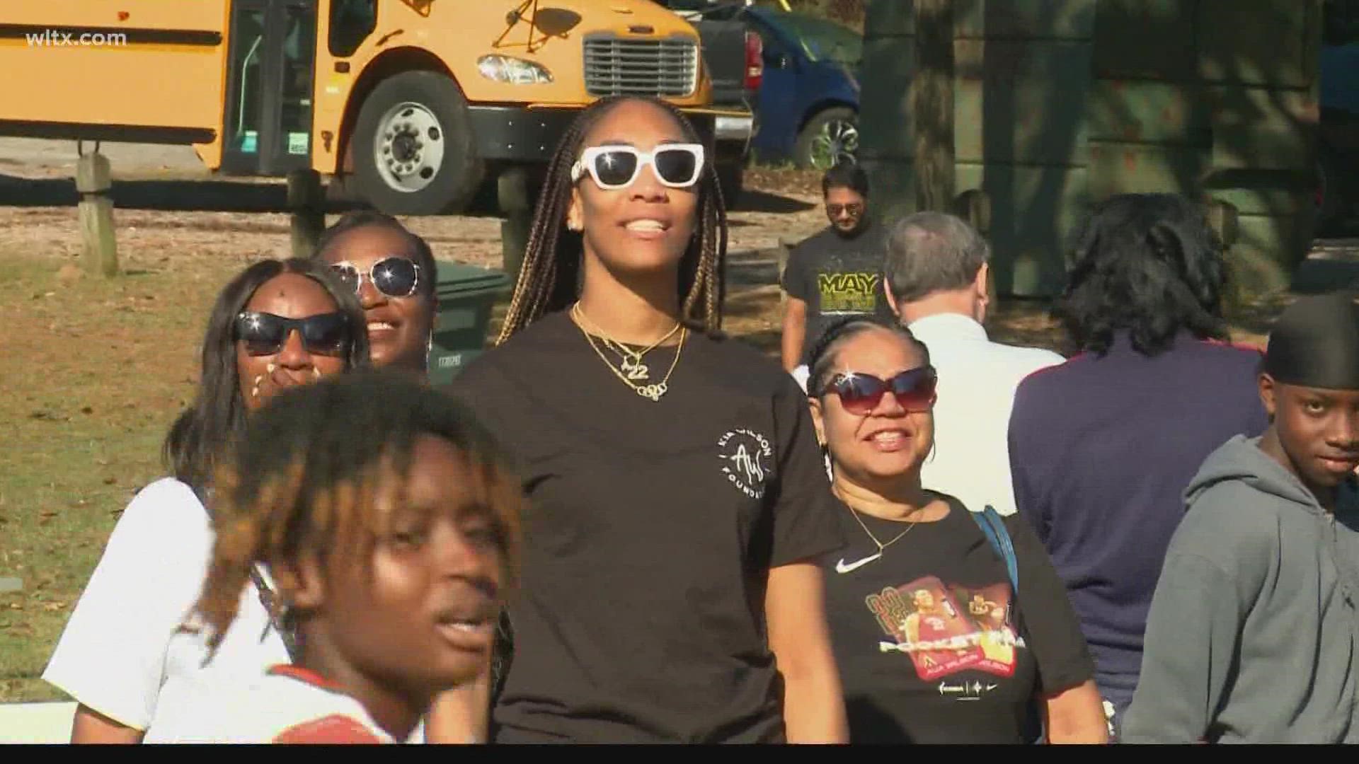 Columbia's A'ja Wilson is a part of the Las Vegas sports landscape but she always comes home when she can and this weekend, that means giving back to the community.