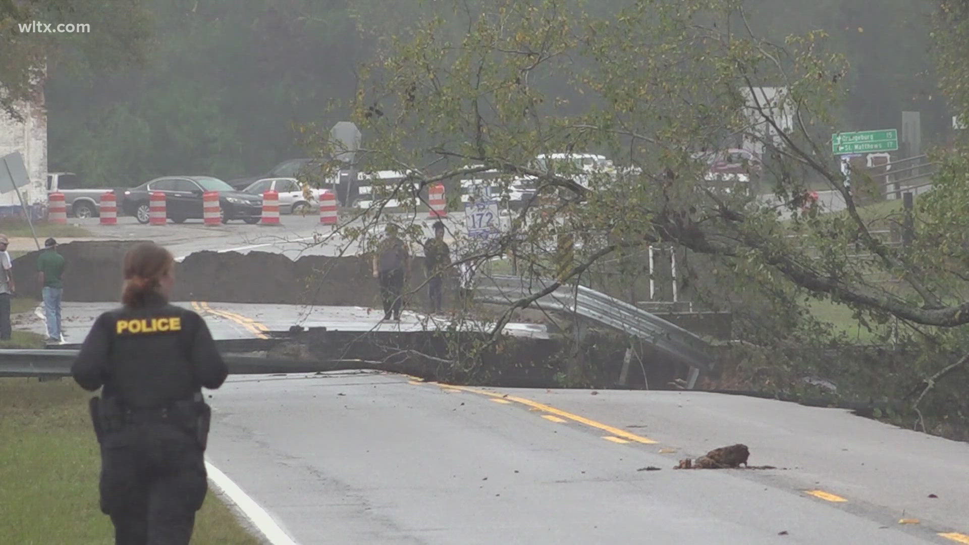 Heavy rains overnight in Orangeburg county flooded and washed out roads.   Canceling school for today and Friday. 