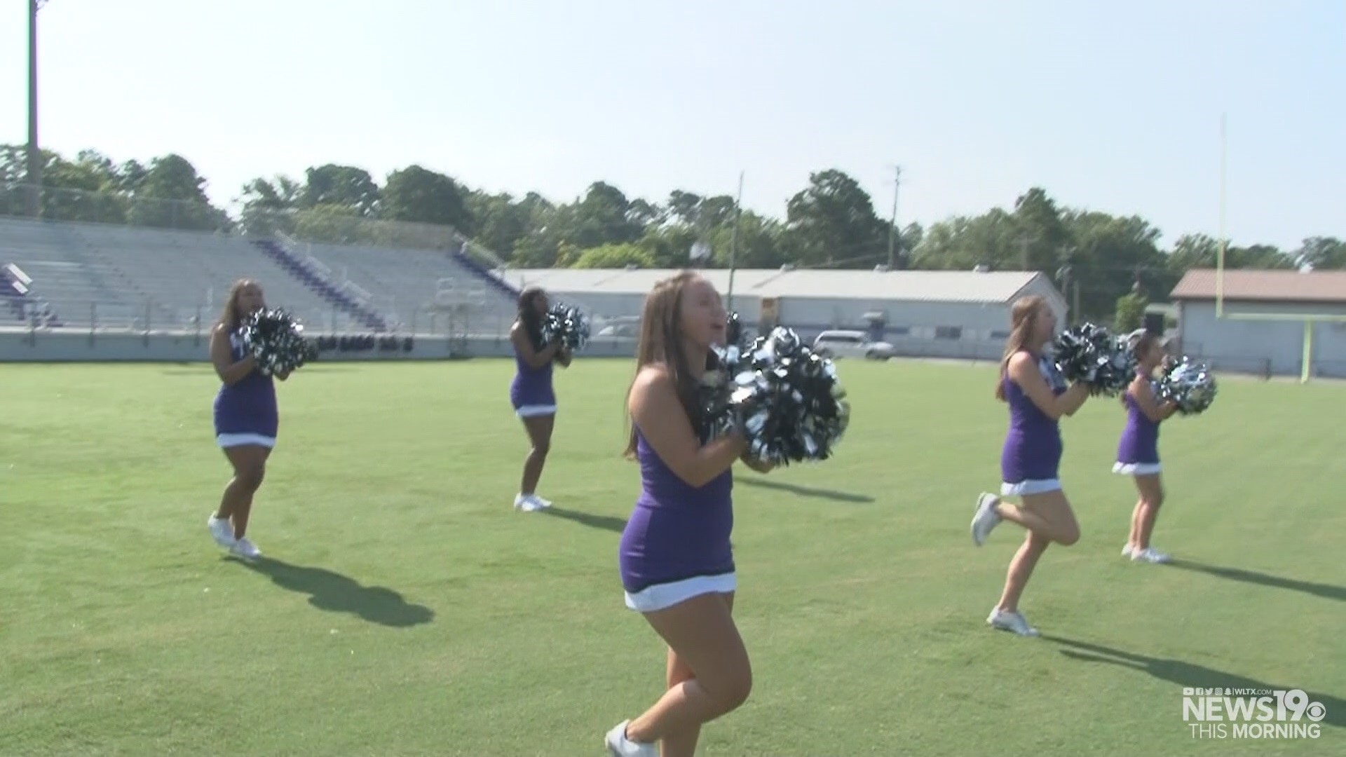 Saluda High's cheerleading team helps cheer in the new school year.