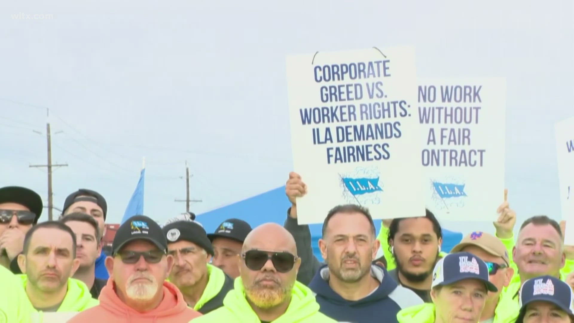 Dock workers are demanding better wages and job protections.