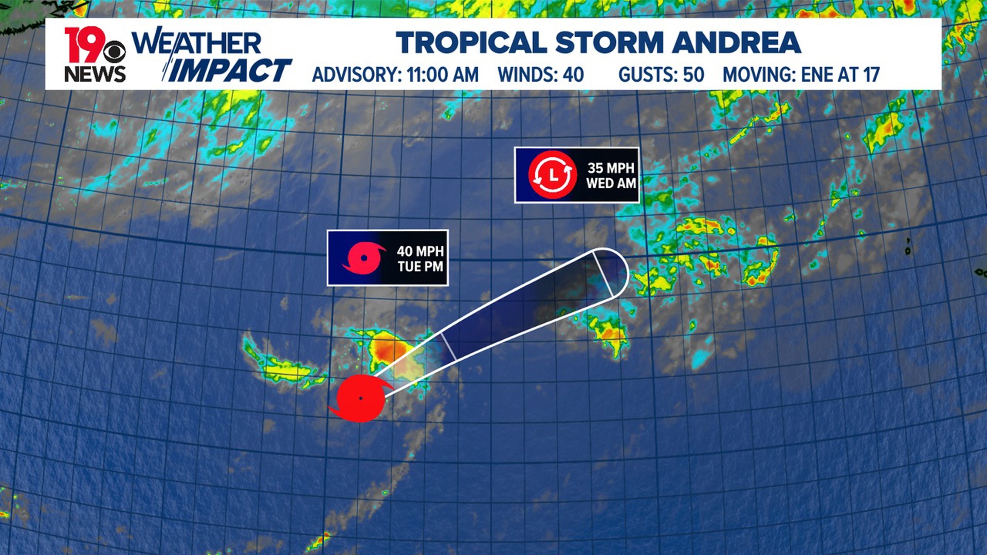 Tropical Storm Andrea becomes first named storm of the season | wltx.com