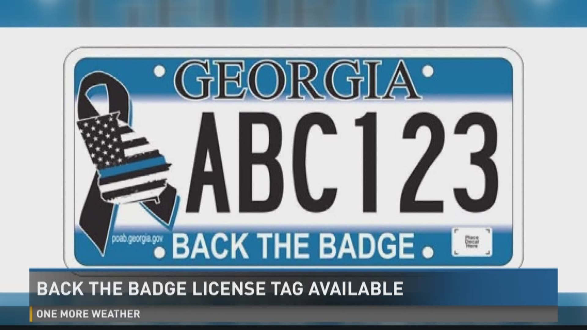 'Back the Badge' License Plate Debuts in