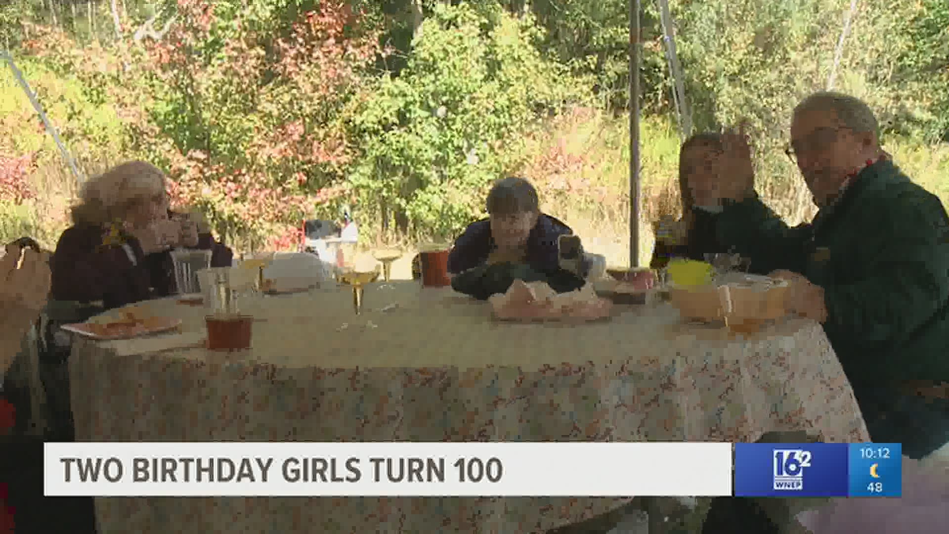 Two women who reside at Mid Valley Manor in Lackawanna County celebrated turning 100 Saturday.