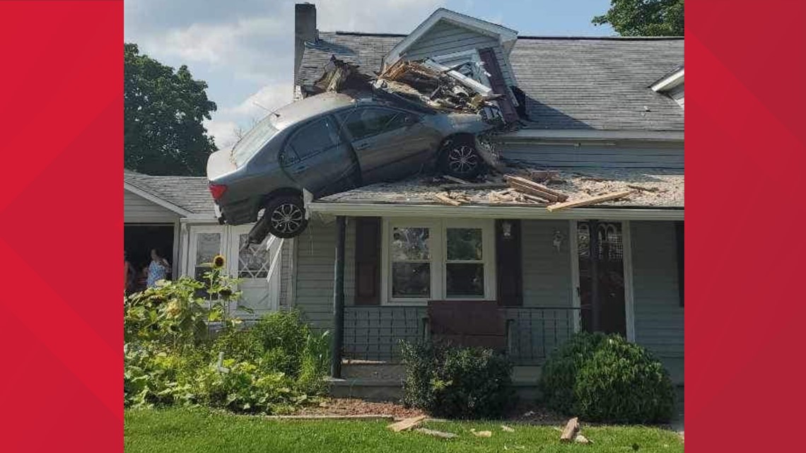 Mifflin County crash Car into second floor of home