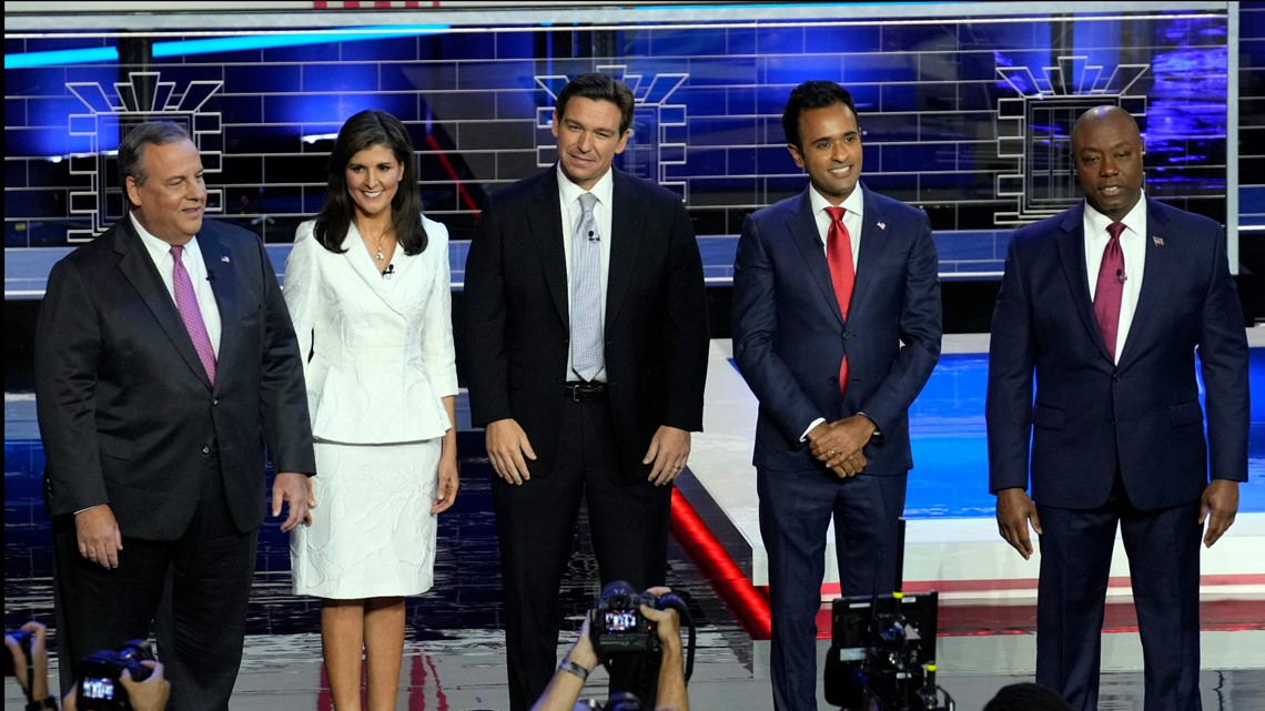 5 Republicans debate in Miami while Trump rallies nearby
