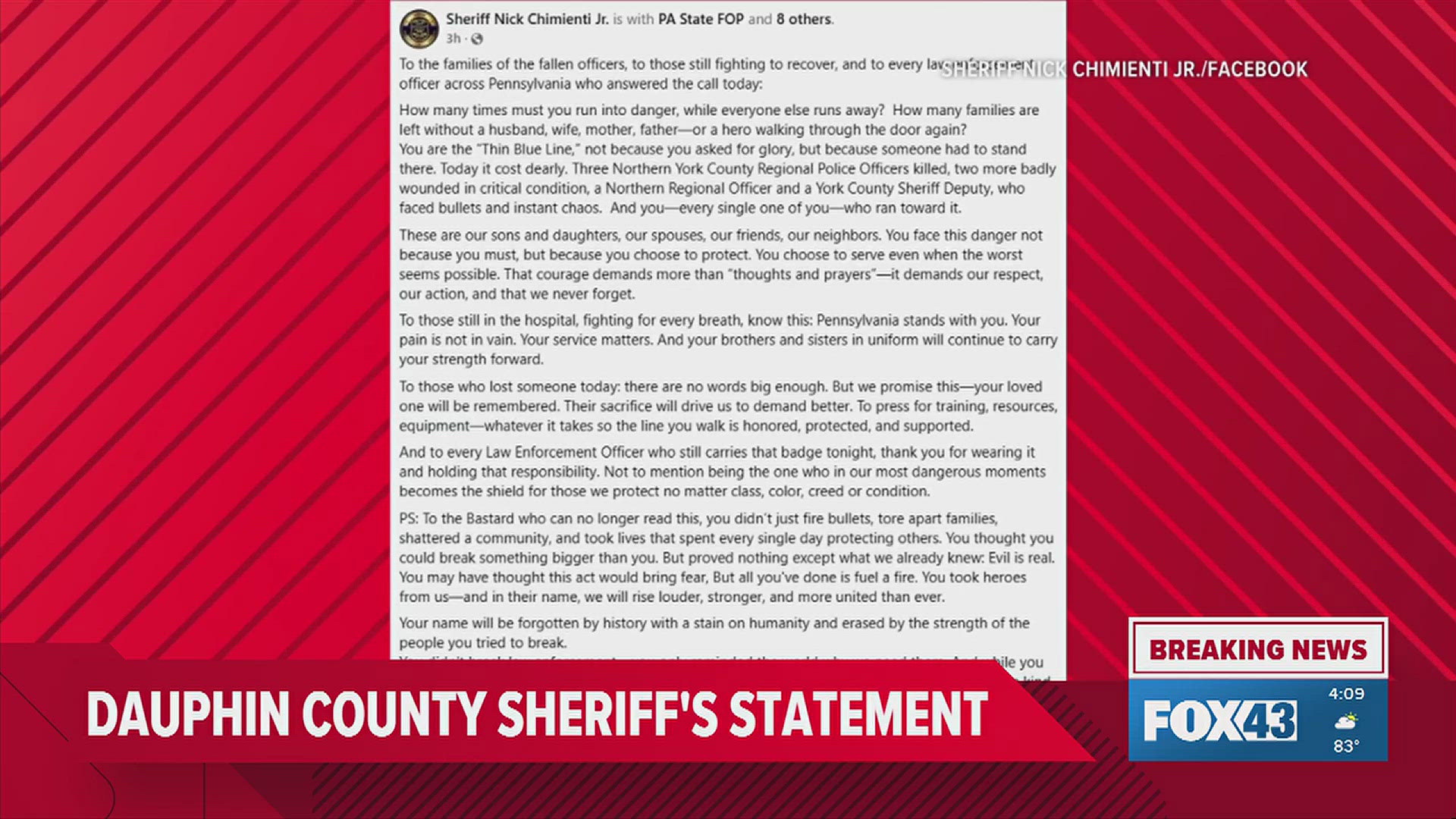 York County shooting leaves 3 Northern York police officers dead, 2 ...