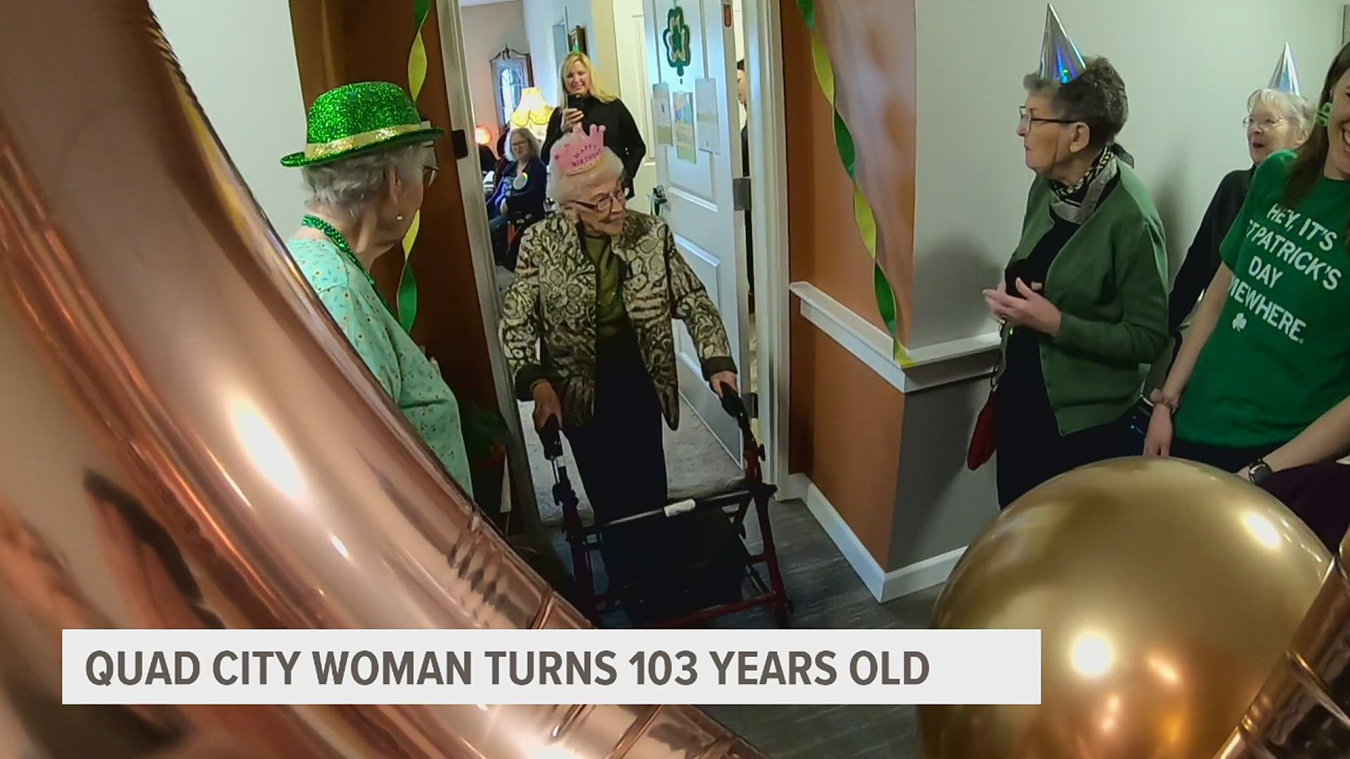 Marian Kent turned 103 years old Friday at Overlook Village Senior Living facility in Moline.