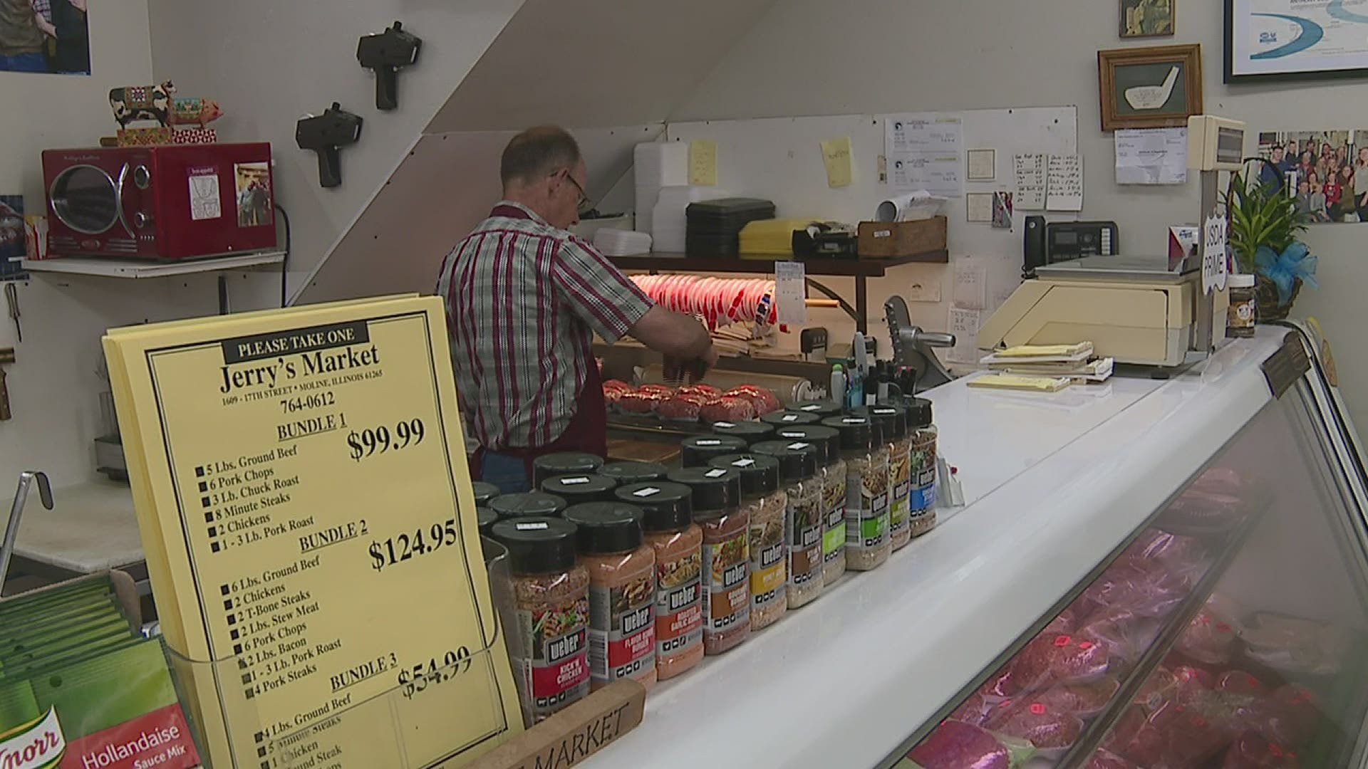 Jerry's Market in Moline is reporting higher prices for meat because of pandemic-related shortages.