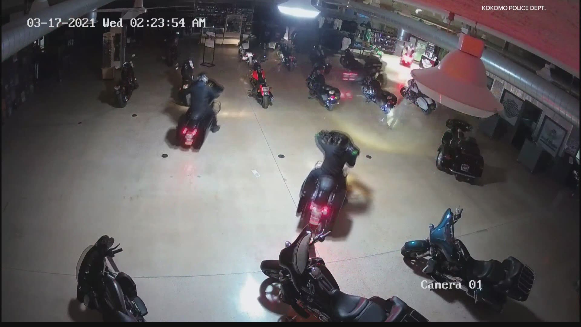 Four bikes worth a total of $95,000 are missing.