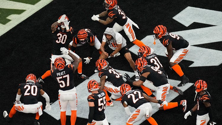 Inactive Cincinnati Bengals player penalized for bizarre endzone stunt at Super Bowl