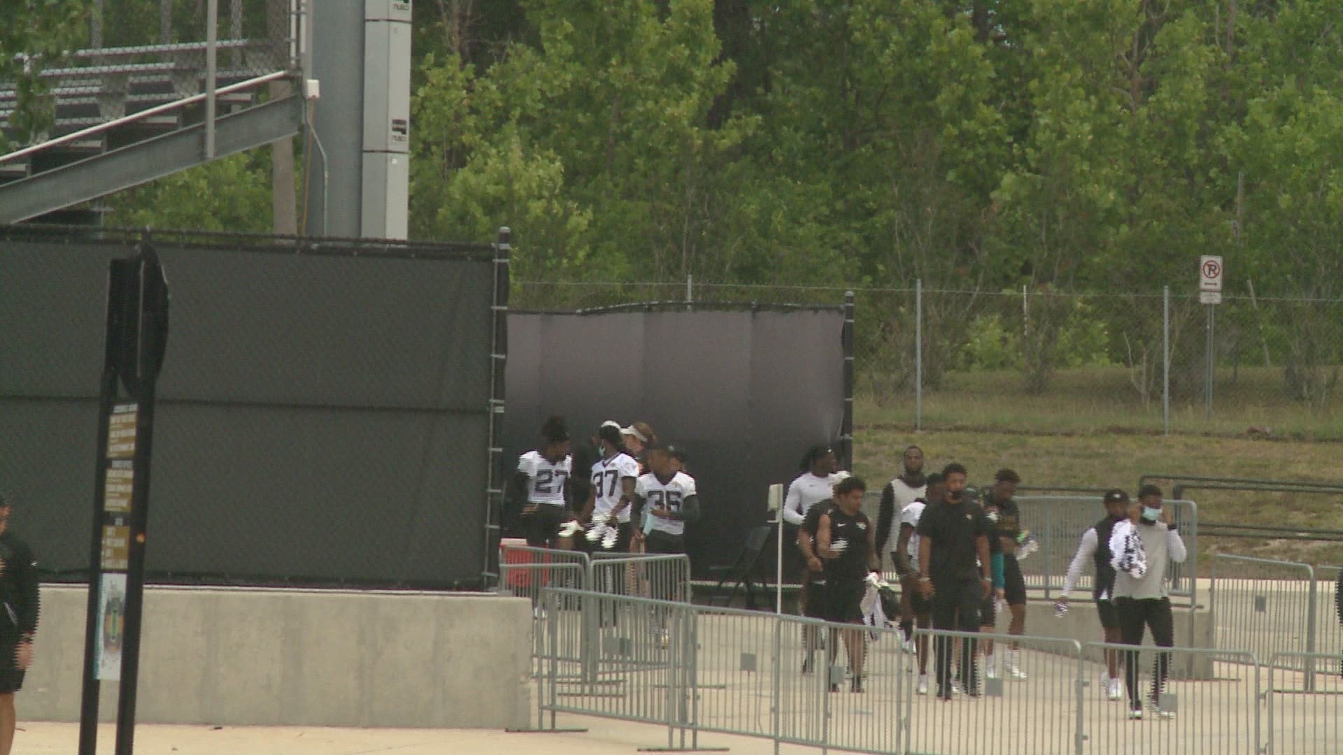 On his first day as a Jaguar, the Jacksonville native stepped onto the practice field in a teal jersey bearing No. 85.