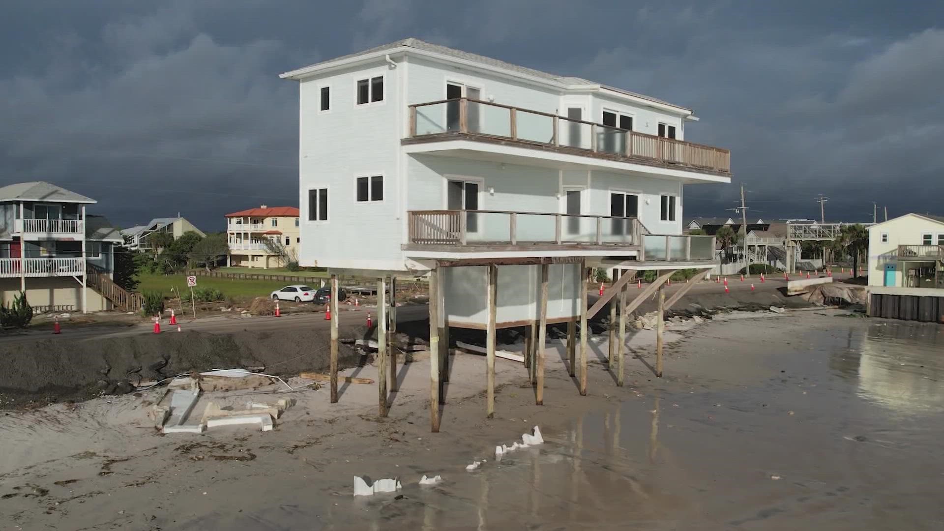 It has survived hurricanes and tropical storms. This is what the blue house in Vilano Beach looks like now after Tropical Storm Nicole.