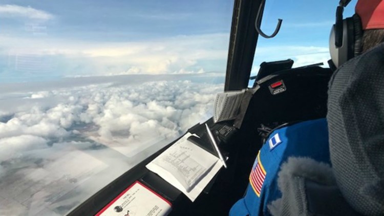 Getting a look at Harvey from a Hurricane Hunter