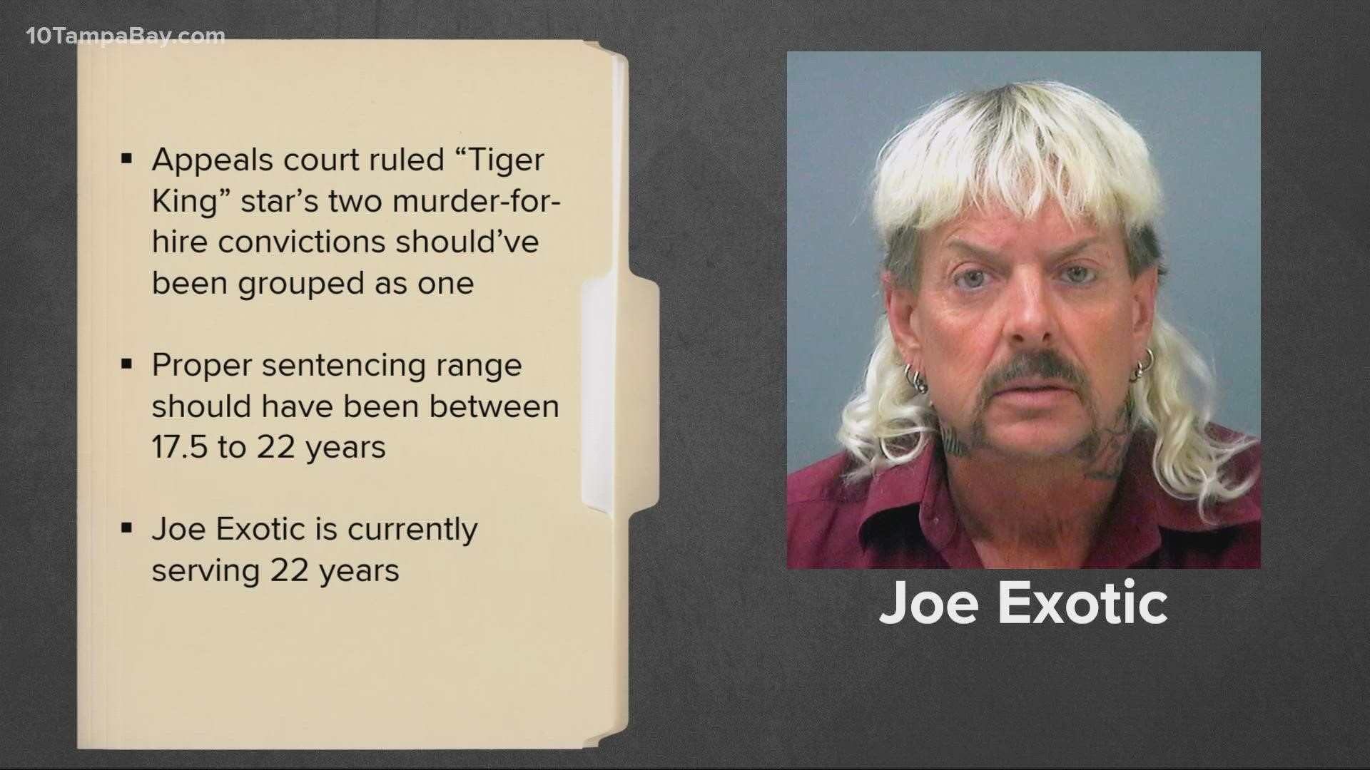 A federal appeals court in July ruled that Joe Exotic, whose real name is Joseph Maldonado-Passage, should get a shorter sentence.