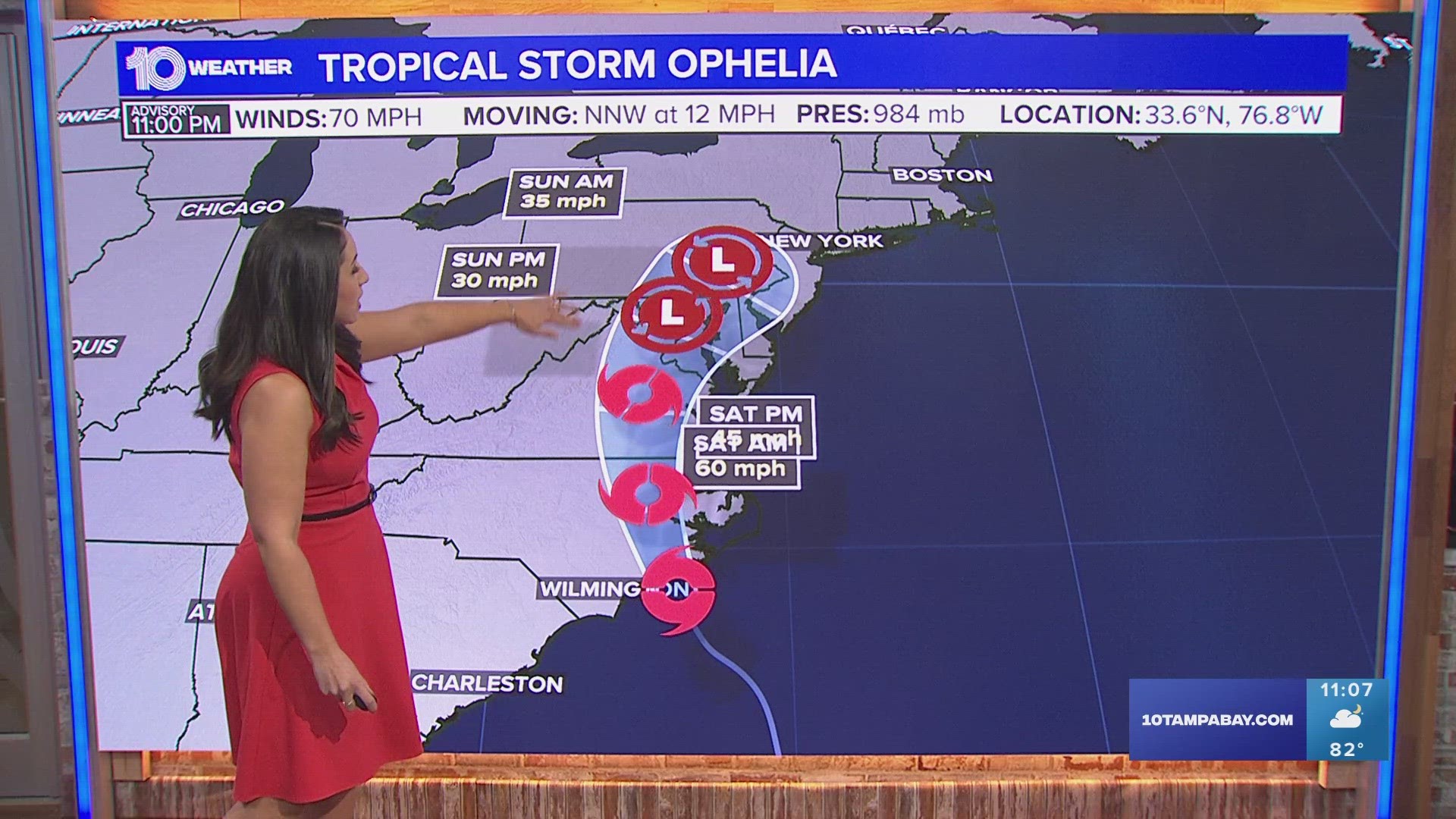 The storm is expected to bring storm surge and torrential rainfall to the Carolinas and mid-Atlantic.