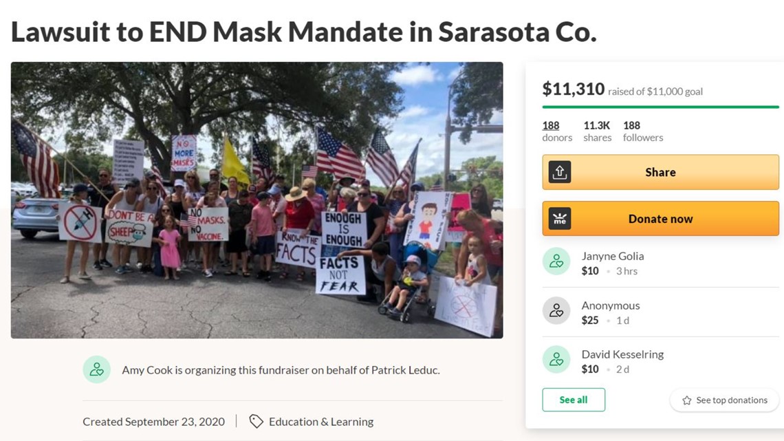 Parents against mask mandate raise more than $11,000 to sue Sarasota ...
