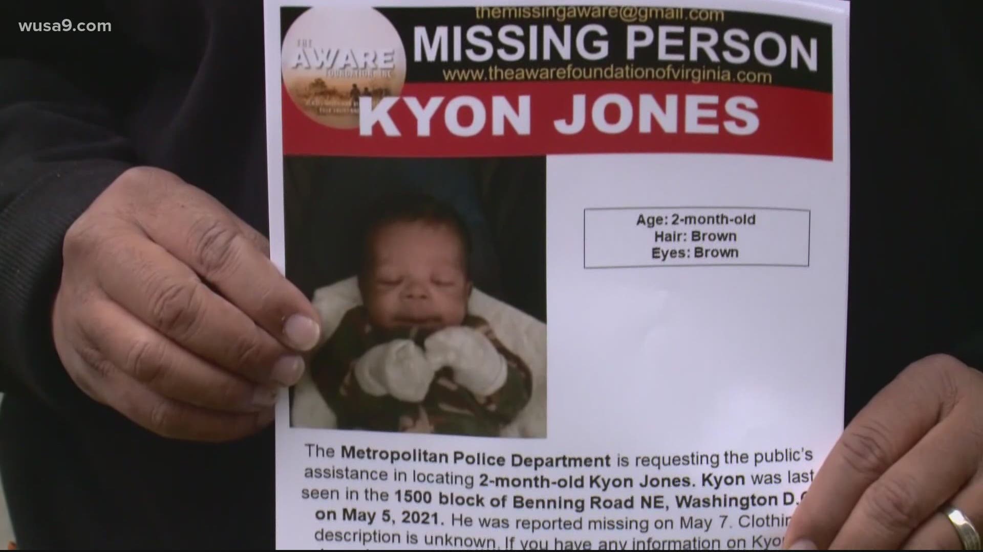 Kyon Jones was last seen in the 1500 block of Benning Road, NE on Wednesday, May 5, according to DC Police.
